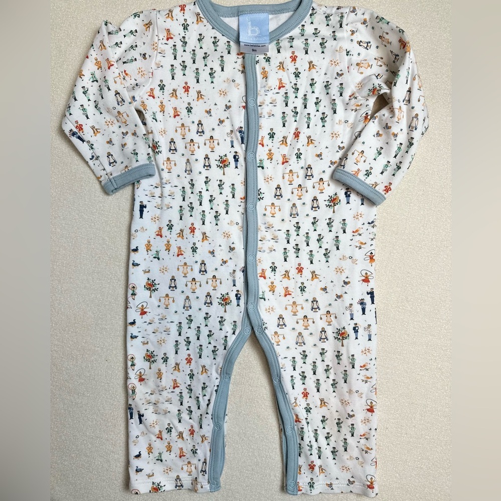 Bella Bliss Romper | 12 Days of Christmas Pima Cotton Romper Jammie Size 9M